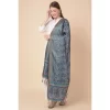 Generic Women's Art Silk Printed Dupatta (Blue, Length: 2.25 to 2.50 Mtr)