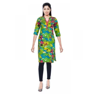 Women’s Cotton Kurtis (Green, L)