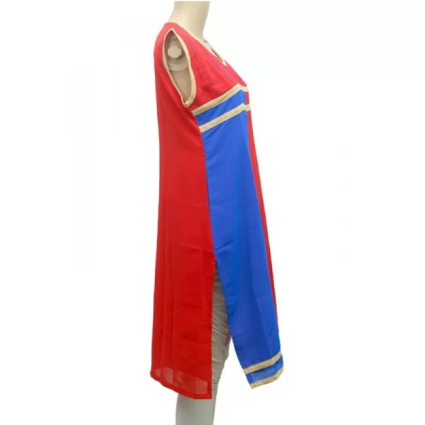 Women's Synthetic Kurtis (Red, Blue, M)