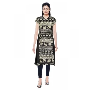 Women’s Rayon Kurtis (Blck, L)