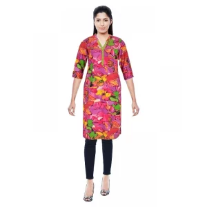 Women’s Cotton Kurtis (Pink, L)