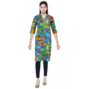 Women’s Cotton Kurtis (Blue, L)