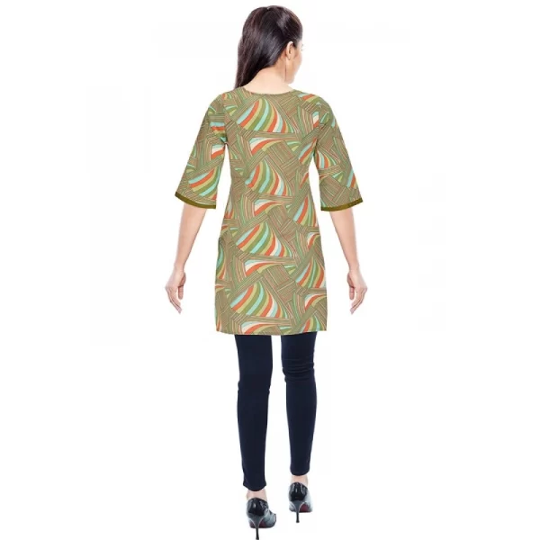 Women's Rayon Kurtis (Green, Multi, S)