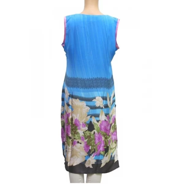 Women's Synthetic Kurtis (Blue, M)
