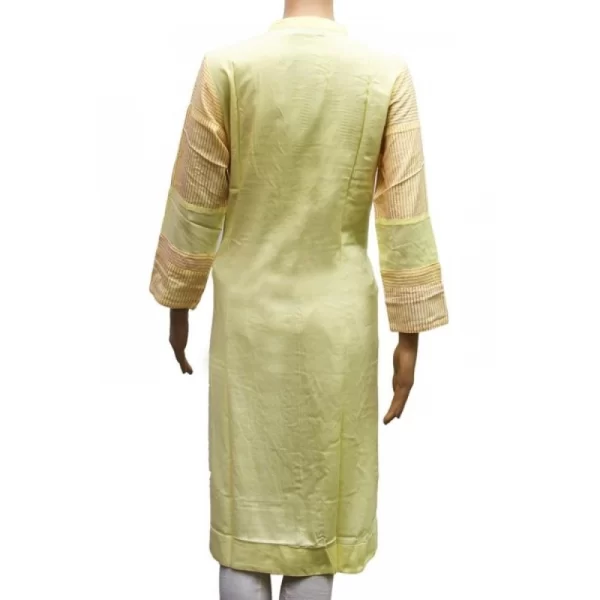 Women's Rayon Kurtis (Lemon Yellow, XL)