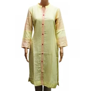 Women’s Rayon Kurtis (Lemon Yellow, XL)