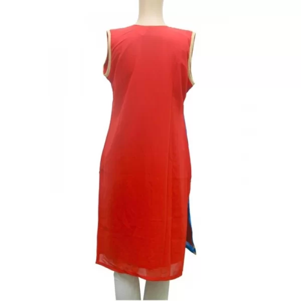 Women's Synthetic Kurtis (Red, Blue, M)