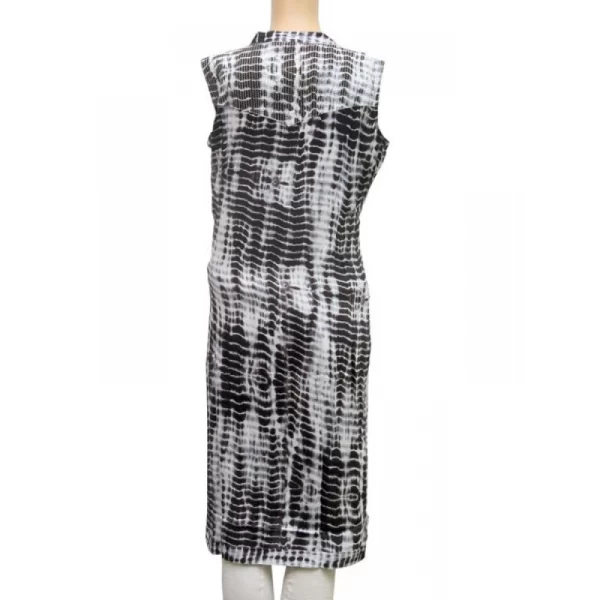 Women's Rayon Kurtis (Black, White, L)