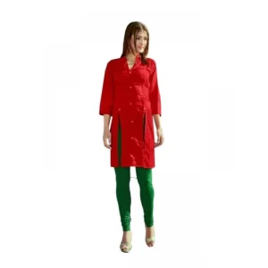 Women’s Cotton Kurtis (Red, L)
