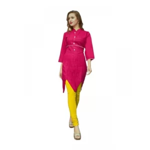 Women’s Cotton Kurtis (Dark Pink, XL)