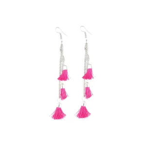 Generic Women’s Alloy Hook Dangler Hanging Hanging Earrings-Silver