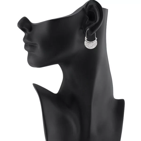 Generic Women's Silver Plated Hook Dangler Hanging Earrings-Silver
