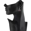 Women's Alloy Hook Dangler Hanging Silver Plated Earrings-Silver