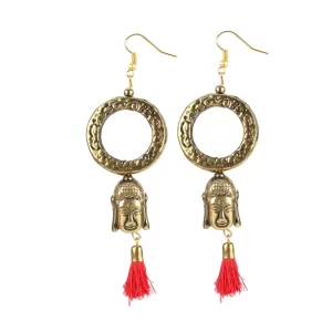 Generic Women’s Gold plated Hook Dangler Hanging Tassel Fashion Earrings-Golden