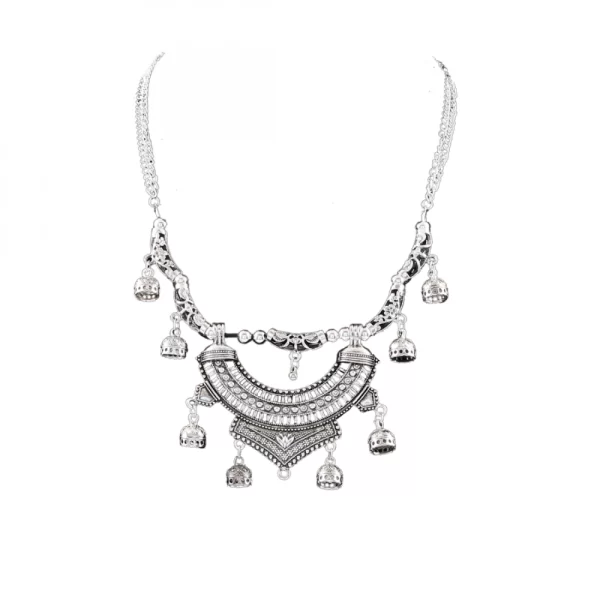 Afghani Designer Turkish Style Vintage Oxidised German Silver Tribal Necklace Pandeant Antique Jewellery Boho Gypsy