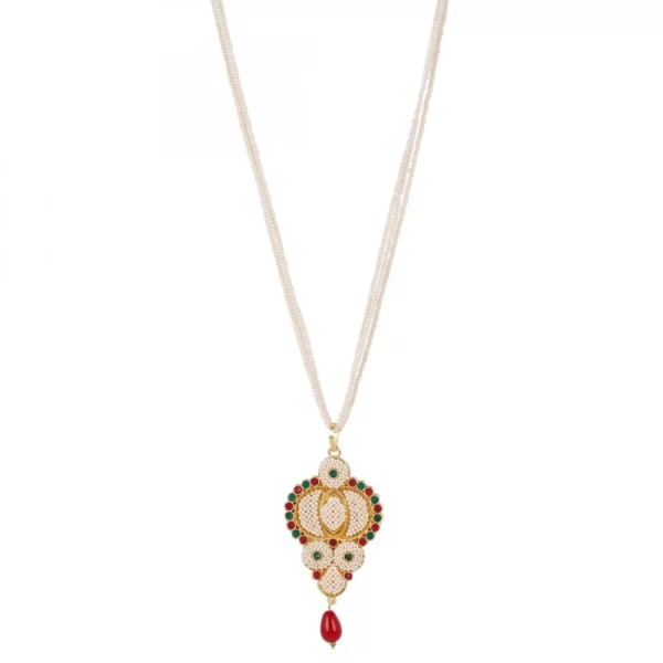 Designer Traditional India Rajasthani Basra Pearl Necklace with Earrings