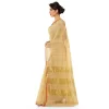 Women's Kota Doria Cotton Saree With Blouse (Chikoo,6-3 Mtrs)