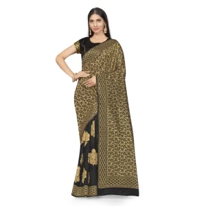 Women’s Banarasi Silk Saree (Black,5-6 Mtrs)