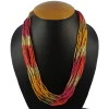 Women's Designer Elegant Multi Layer Multi Color Beads Necklace (Color: Multi Color)
