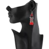 Women's Oxidize Gold plated Hook Dangler Hanging Tassels Earring (Color: Multi Color)