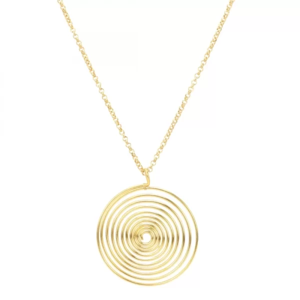 Women's High Finished Designer Golden Fashion Necklace (Color: Golden)