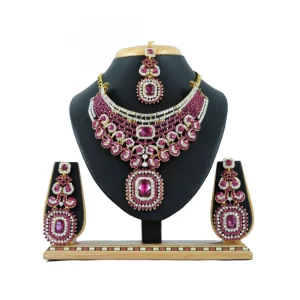 Generic Women’s Alloy Necklace set (Pink)
