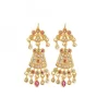 Gold-Plated And Jadau Choker Necklace With Earrings Set For Women