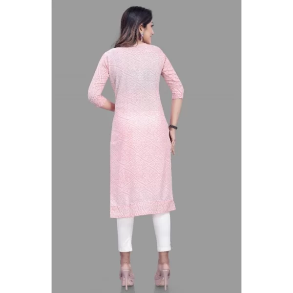 Women's Cotton Straight Kurti (Pink)
