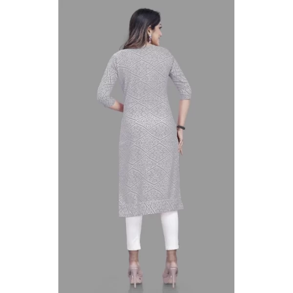 Women's Cotton Straight Kurti (Grey)