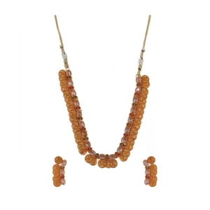 Generic Women’s Elegent Laxmi Coin Shape Jewellery Chowker Set (White, Free Size)