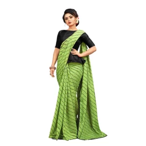 Women’s Vichitra Saree with Blouse (LightGreen, 5-6 Mtrs)