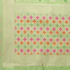 Women's Silk Pure Zari weaving Duppatta (Light Green, Length: 2-2.3 Mtrs)