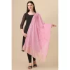 Women's Silk Pure Zari weaving Duppatta (Light Pink, Length: 2-2.3 Mtrs)