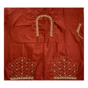 Generic Women’s Cotton Silk Self Design Unstitched Blouse Piece (Maroon, 80-100 cm)
