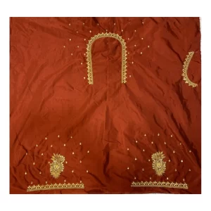 Generic Women’s Cotton Silk Self Design Unstitched Blouse Piece (Maroon, 80-100 cm)