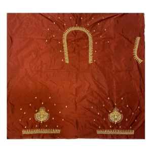 Generic Women’s Cotton Silk Self Design Unstitched Blouse Piece (Maroon, 80-100 cm)