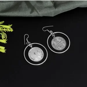 Generic Women’s Silver Color Oxidised Earrings