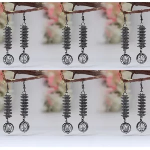 Generic Women’s Black Color Antique Earrings Combo Of 6 Pairs