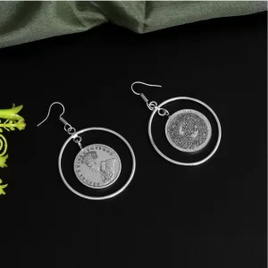 Generic Women’s Silver Color Oxidised Earrings