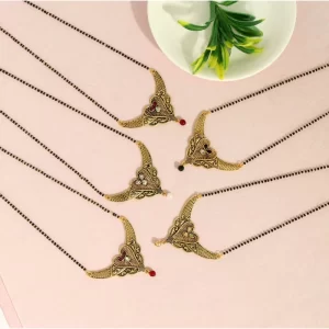 Generic Women’s Assorted Color 5 Piece Of Mangalsutra Combo
