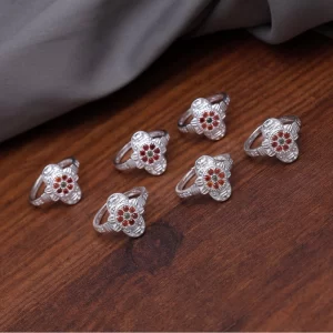 Generic Women’s Multi Color Assorted Design Adjustable Toe Rings Combo Of 2 Pairs