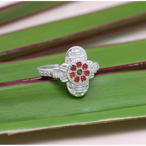 Women's Multi Color Assorted Design Adjustable Toe Rings Combo Of 2 Pairs
