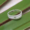 Women's Multi Color Assorted Design Toe Rings Combo Of 3 Pairs