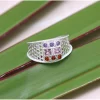 Women's Multi Color Assorted Design Adjustable Toe Rings Combo Of 2 Pairs