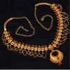 Women's Maroon & Green Color Glass Stone Kamarband Adjustable Chain
