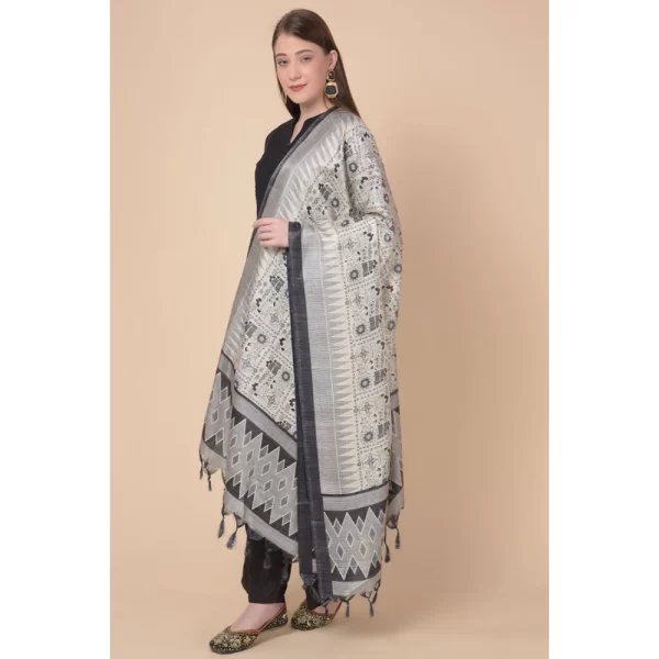 Women's Art Silk Printed Dupatta (Multicolored, Length: 2.25 to 2.50 Mtr)