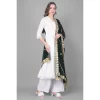 Women's Velvet Gotta Patti Dupatta (Green, Length: 2.25 to 2.50 Mtr)