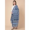 Women's Art Silk Printed Dupatta (Blue, Length: 2.25 to 2.50 Mtr)