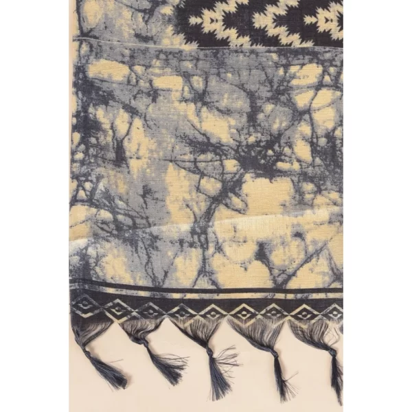 Women's Art Silk Printed Dupatta (Black, Length: 2.25 to 2.50 Mtr)