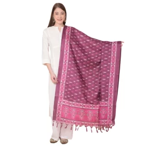 Generic Women’s Art Silk Printed Dupatta (Purple, Length: 2.25 to 2.50 Mtr)